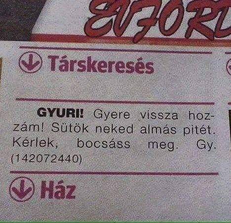 Ne kéresd magad Gyuri